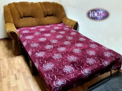 Дивандек, покрывало велюровое на диван №01, Полуторное